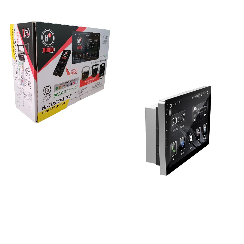 CA Pantalla tipo original HF Audio 10 WIFI sistema operativo integrado 12.0 2GB+32GB integrado Carplay-Android GPS Apps USB bluetooth MP4 MP3