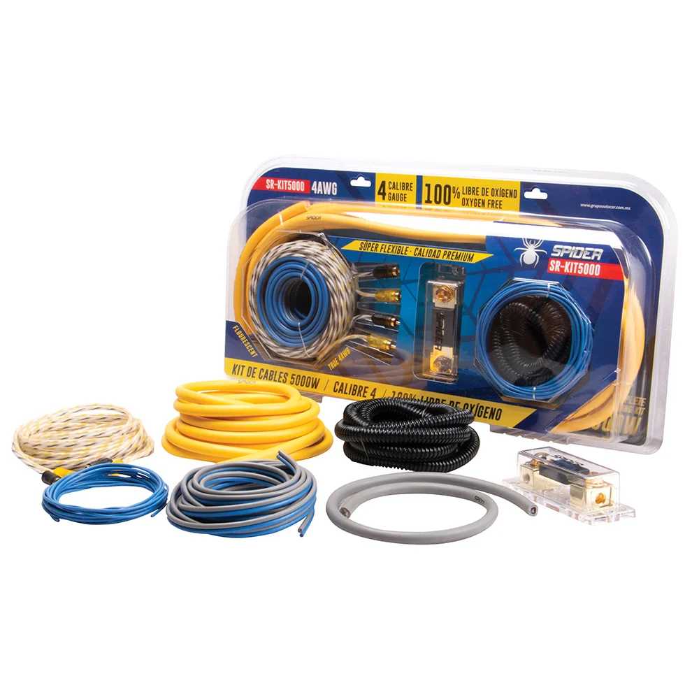 CA Kit cablería calibre 4 5000 Watts con portafusible tipo ANL